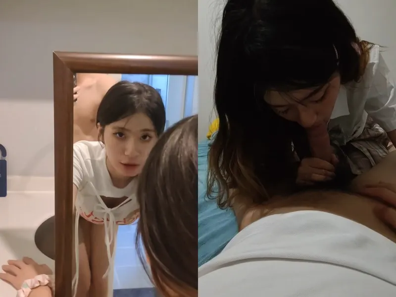 Chị tỷ thiên thần kiểu doggy trước gương sướng điên cuồng